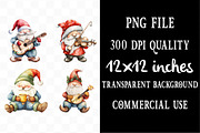 Christmas Gnome Musicians Clipart, an Illustration by Designking (Thumbnail 4 of 4)