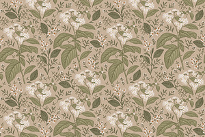 Seamless Flowers Heliotrope Pattern