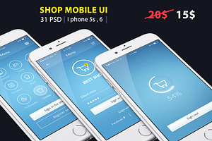 Shop and Personal Mobile UI KIT