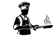 High-quality chef cooking silhouette, an Illustration by Amazin_art (Thumbnail 11 of 31)