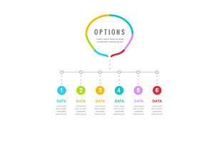 6 Options Infographic Template