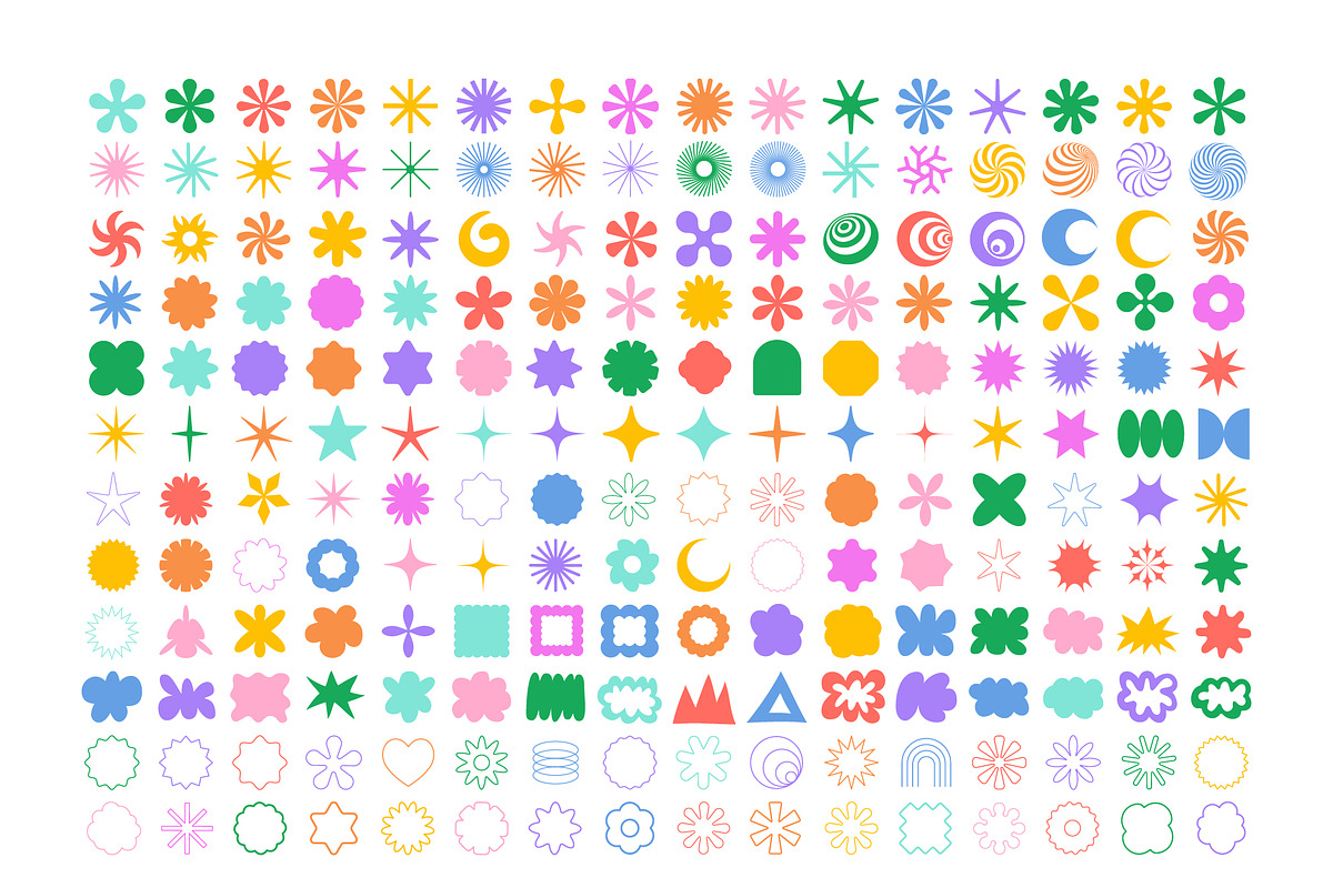 350 VECTOR GEOMETRIC SHAPES SET, an Object Graphic by craftlove (Photo 4 of 4)