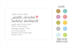 Cursive wedding invitation