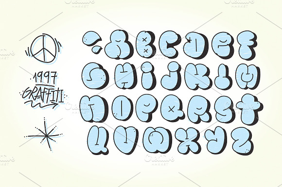 Old school graffiti letters preview 2
