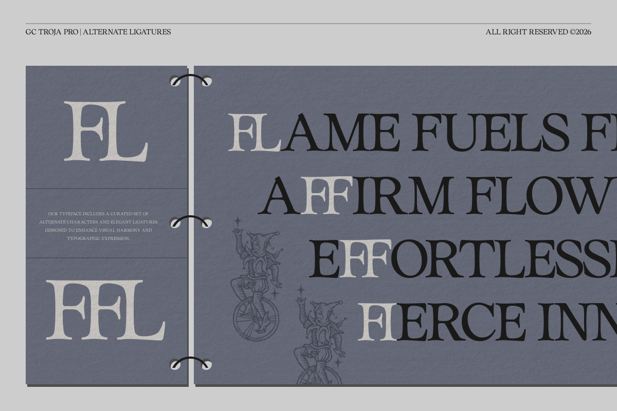 GC Troja Pro - Classic Retro Serif, a Serif Font by Glyphonic (Photo 8 of 15)