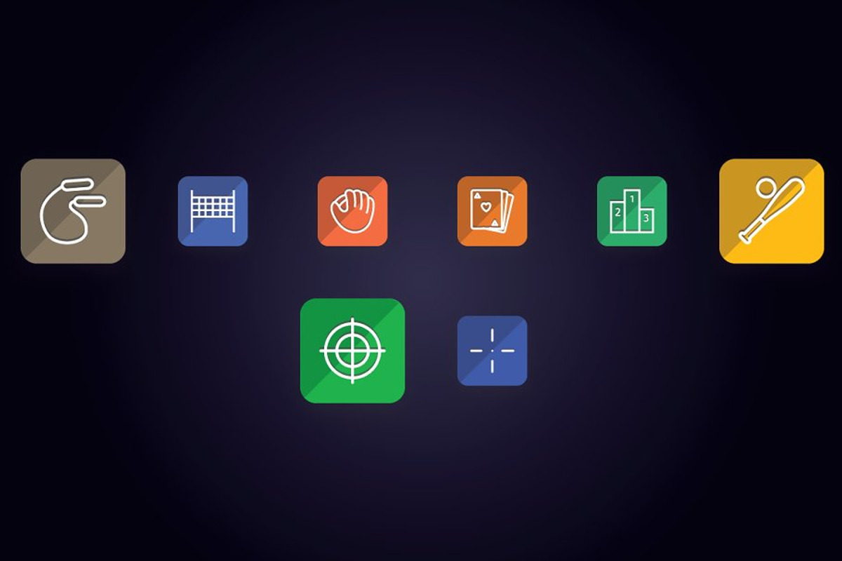 Sports, Games & Fitness Flat Icons, a Solid Icon by FlatLineIcons (Photo 5 of 5)