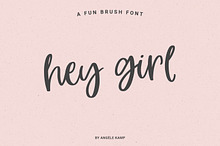 Hey Girl fun smooth brush font