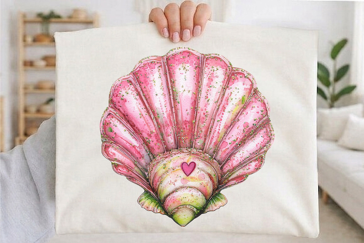 Pink Girly Summer Seashell Clipart, an Illustration by designcity5 (Photo 3 of 5)