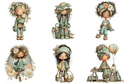 Whimsical Spring Girl Clipart, a Graphic by CitraGraphics (Thumbnail 4 of 5)