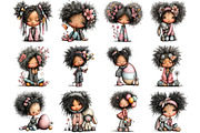Easter black Girl Clipart, an Illustration by DreamArtGraphic (Thumbnail 3 of 5)