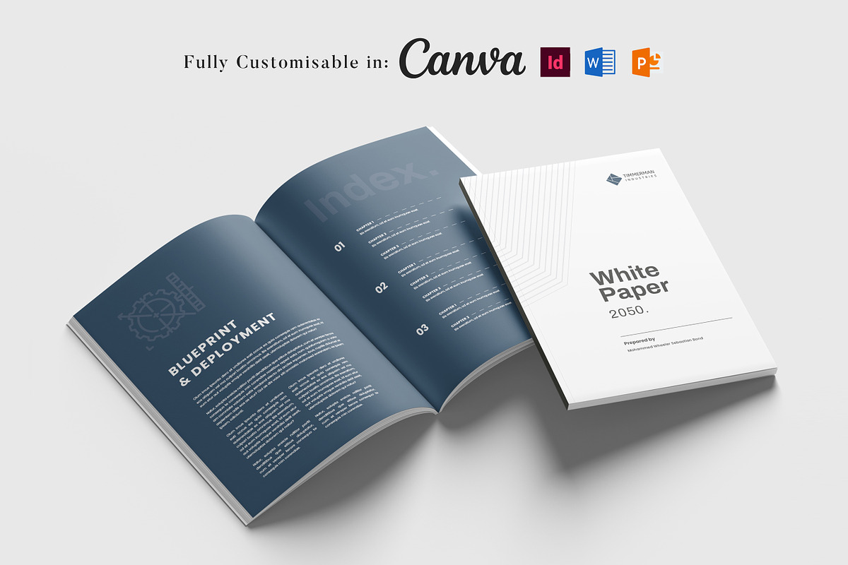 White Paper Template: Canva, MS word, a Brochure Template by Niofix (Photo 1 of 6)