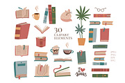 Reading lover - clipart & lettering, an Education Illustration by Lana Sham (Thumbnail 2 of 8)
