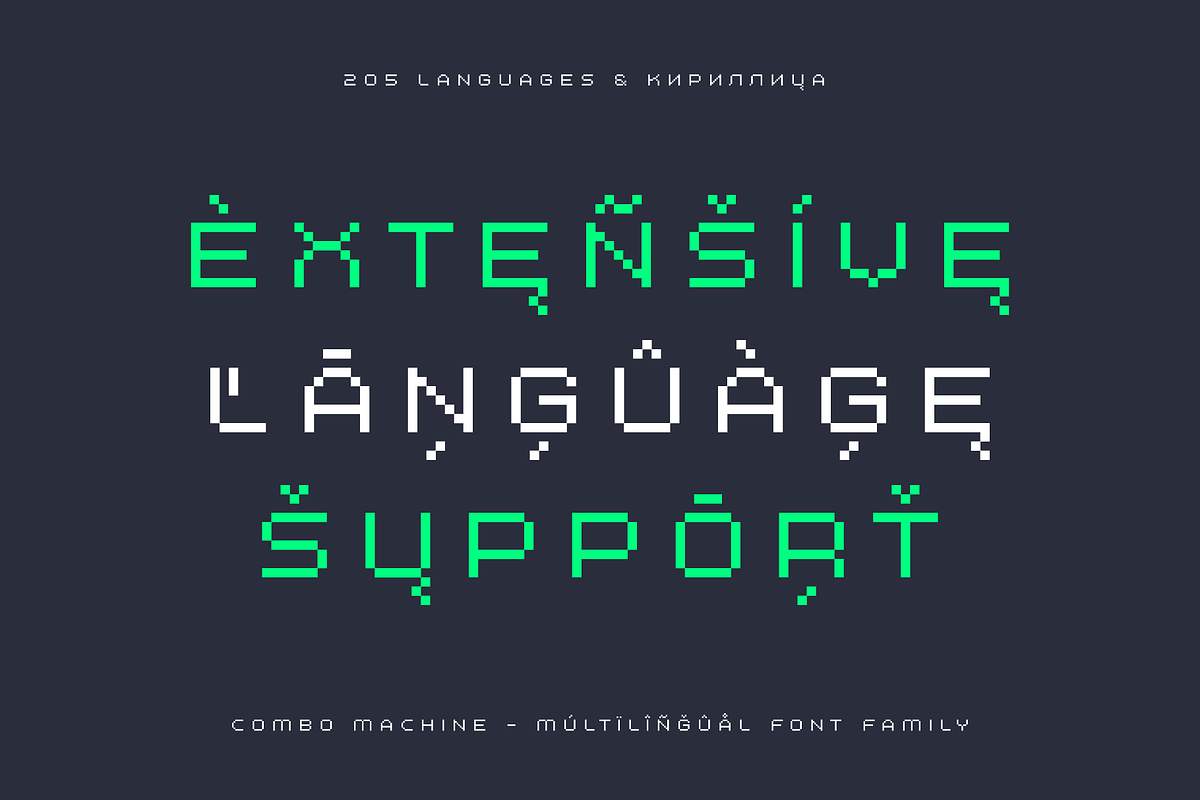 Combo Machine - Pixel Typeface, a Sans Serif Font by alpercakici (Photo 3 of 22)