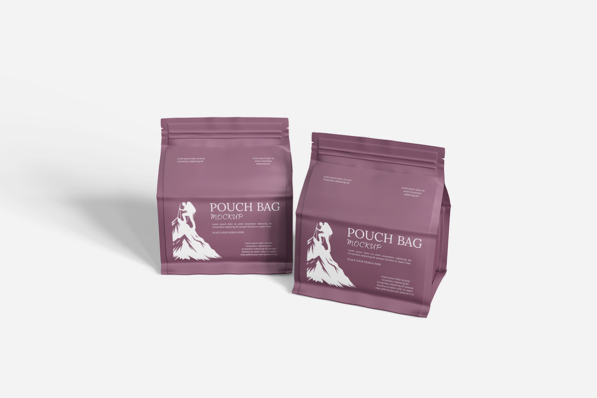 Pouch Bag Mockup, a Packaging Mockup by Indah (Photo 2 of 6)