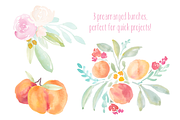 Watercolor Peaches Bundle, an Illustration by Emerald & Ivy Studios (Thumbnail 3 of 4)