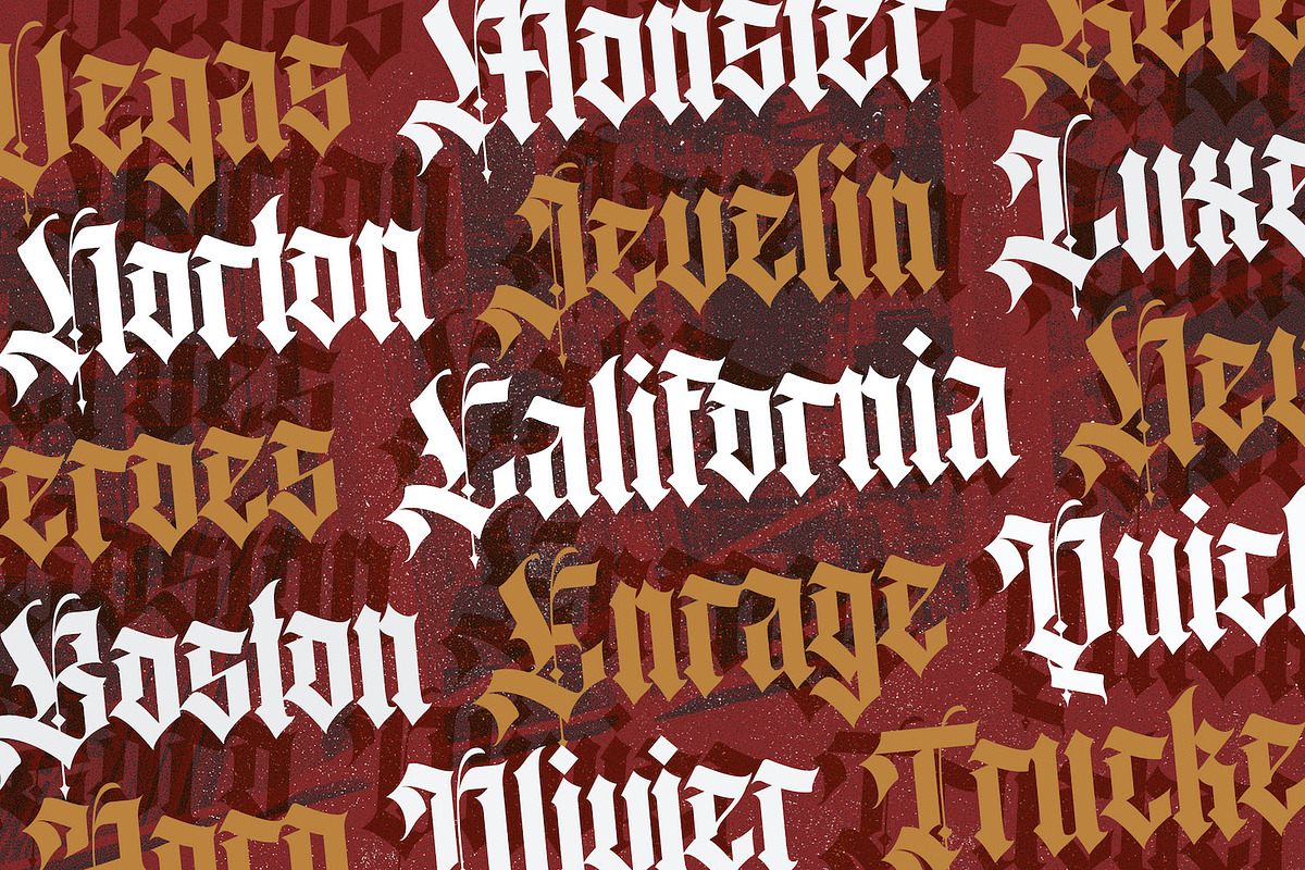 Agathiqy - Blackletter Font, a Blackletter Font by StringLabs (Photo 4 of 13)