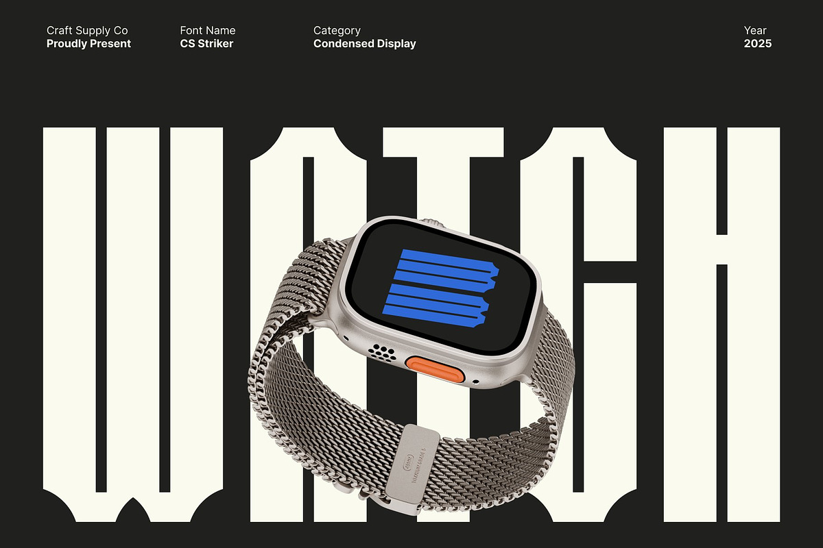 CS Striker – Condensed Display, a Sans Serif Font by Craft Supply Co. (Photo 4 of 8)