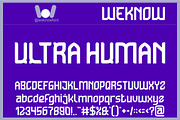 Ultra Human font, a Sans Serif Font by weknow (Thumbnail 1 of 8)