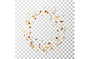 3D party gold confetti on, an Illustration by Abscent