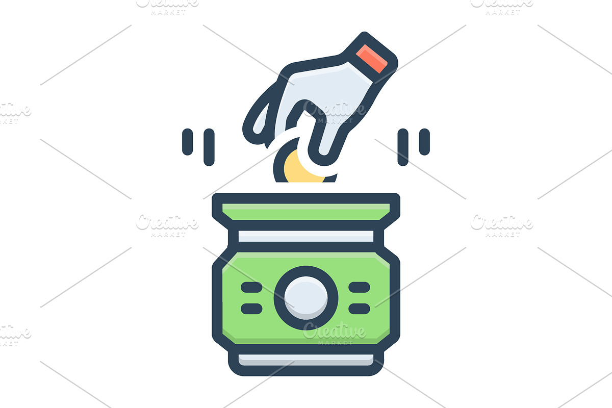 Saving money color icon, a Duotone Icon by Creative priyanka