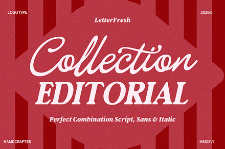 Editorial Collection Font Duo, a Script Font by Letter Fresh