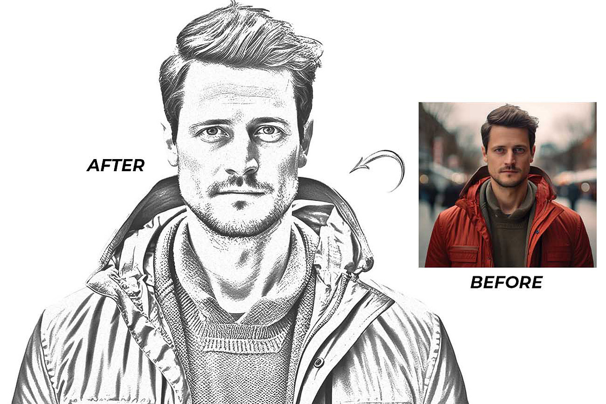 Hyper Realistic Lifelike Pencil, an Action Add-On by Studio Retouch (Photo 2 of 10)