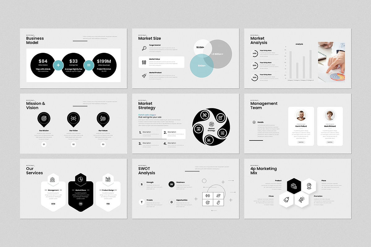 Minimal Presentation Template, a Presentation Template by GenerousArt (Photo 3 of 8)