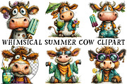 Whimsical Summer Cow Clipart, an Illustration by OK Design (Thumbnail 2 of 6)