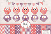 Vintage Girls Owl Vectors & Papers, an Animal Illustration by Amanda Ilkov (Thumbnail 1 of 3)