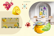 Sicilian Watercolor Fruits & Floral, a Decorative Illustration by Promo Graphics (Thumbnail 2 of 8)