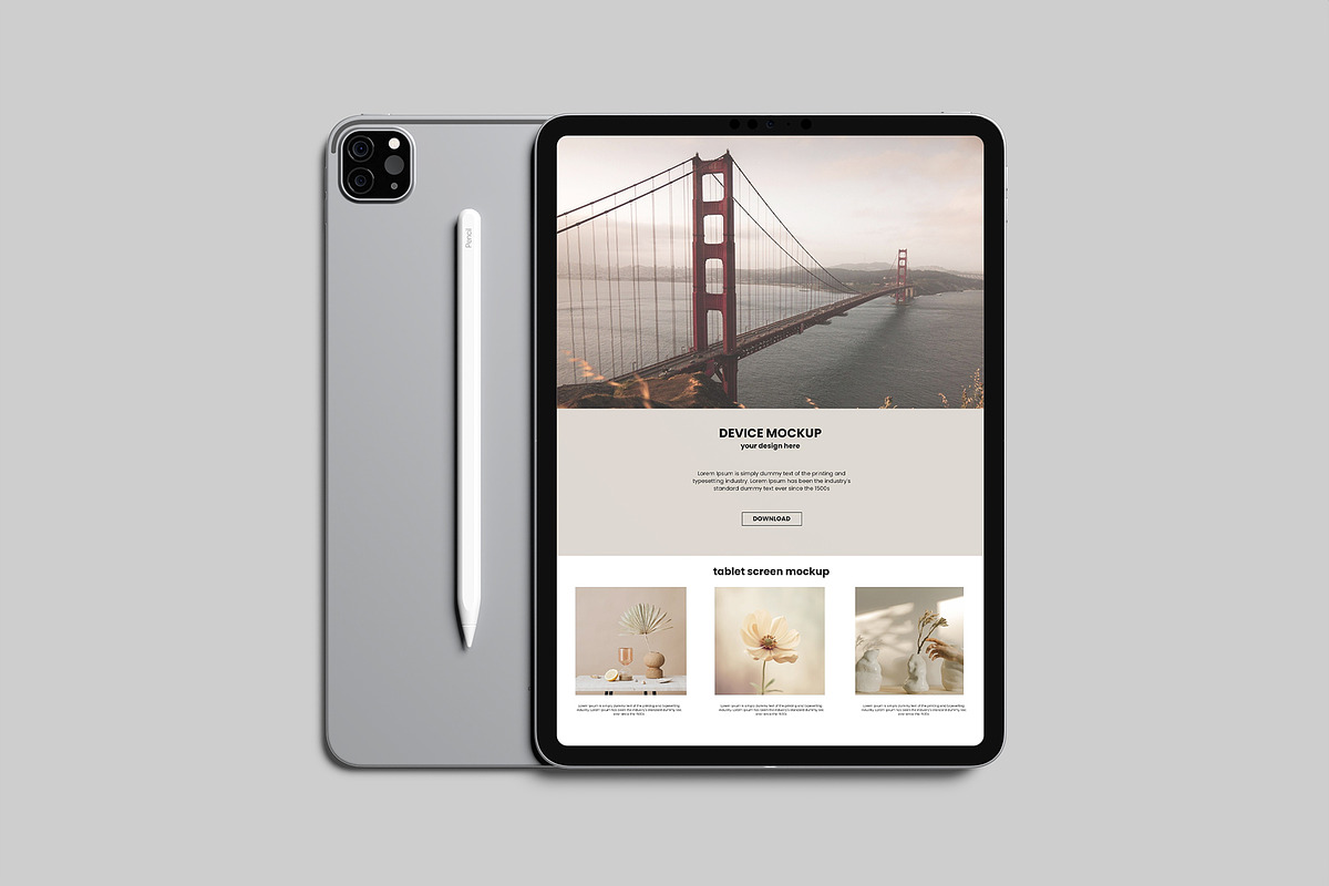 iPad Pro Mockup, an iPad Mockup by Graphiculon (Photo 6 of 11)