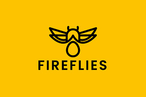fireflies logo illustration, a Branding & Logo Template by Dyn Studio