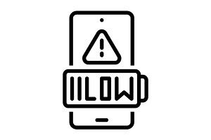 Low discharge black icon, an Outline Icon by Creative priyanka