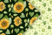 Sunflowers clipart, patterns, frames, a Decorative Illustration by Valin Malin (Thumbnail 13 of 16)