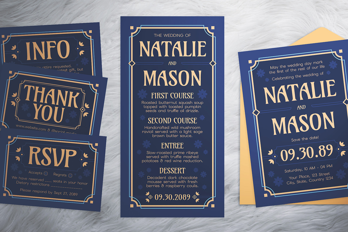 Modern Wedding Invitation Suite, an Invitation Template by The Good Store (Photo 4 of 4)