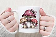 Watercolor Whimsical Mushroom Clipar, an Illustration by Sublimation Artist (Thumbnail 5 of 6)