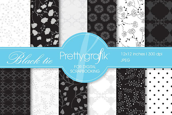 Black tie digital paper, commercial preview 2