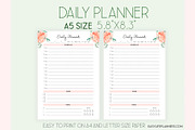 Daily Planner A5 Inserts for Filofax, a Stationery Template by EasyLifePlanners (Thumbnail 4 of 4)