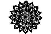 Black Floral Mandala Vector Bundle, a Decorative Illustration by Designer_Momina (Thumbnail 3 of 21)