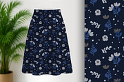 Navy Decorative Floral Seamless, a Pattern Graphic by Sharon Schwalbe (Thumbnail 1 of 4)