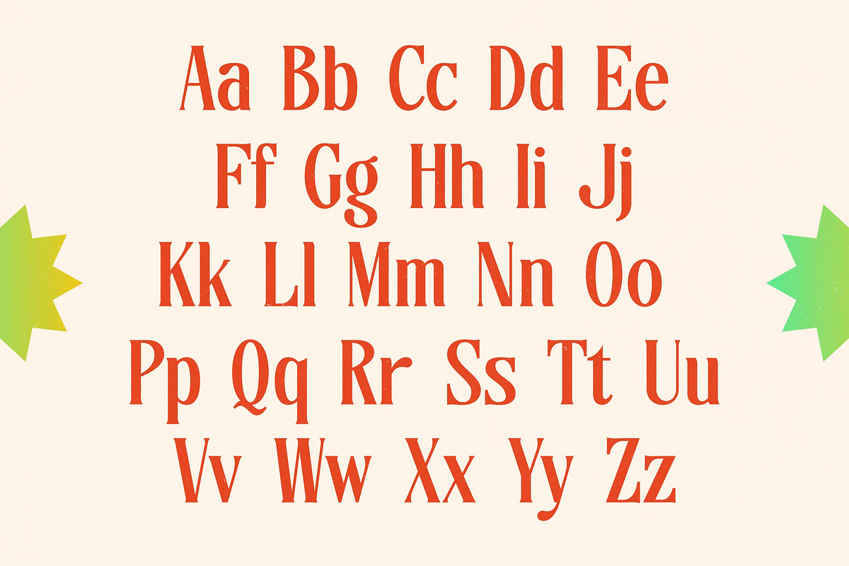 Sunkis Groovy Retro Display Font, a Serif Font by timelesstype.co (Photo 17 of 20)