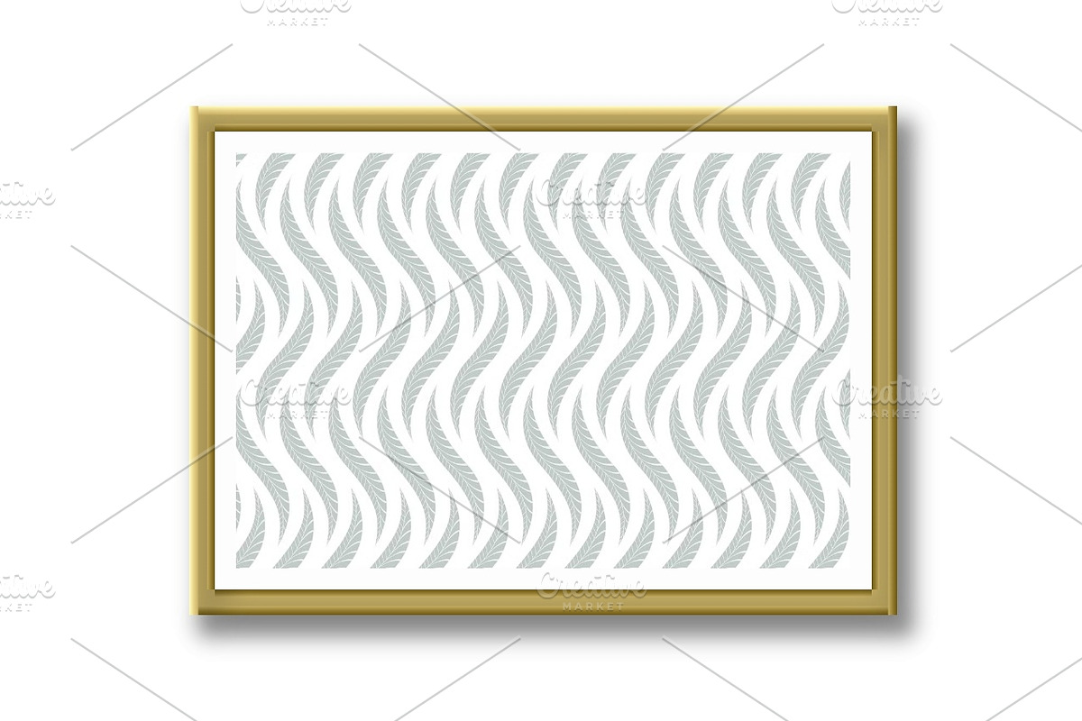 Seamless geometric pattern of leaves, a Pattern Graphic by RODINA (Photo 3 of 3)