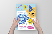 Colorful Kids Birthday Invitation, a Flyer Template by Annora Studio (Thumbnail 5 of 6)