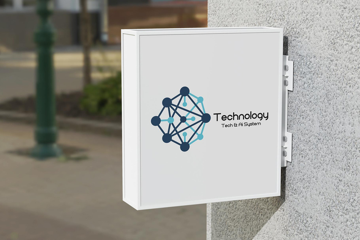 Technology logo, AI logo design, a Branding & Logo Template by YUDesignStore (Photo 5 of 5)