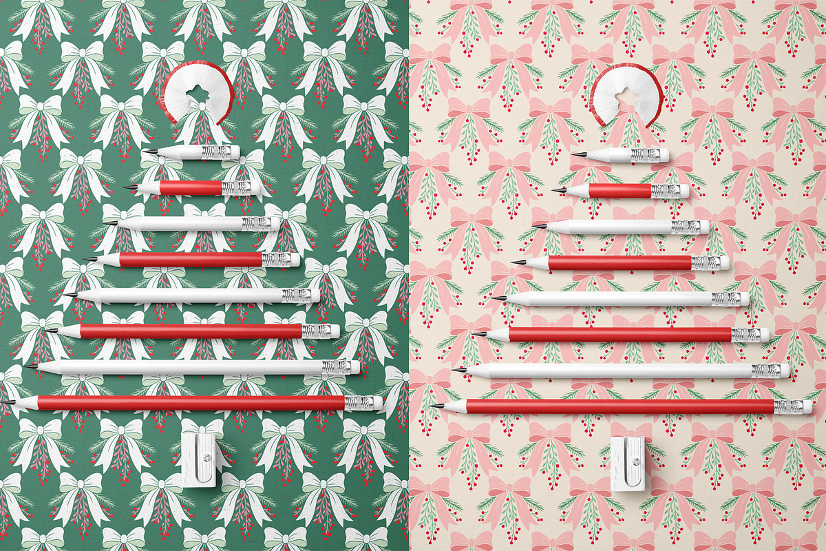 Jolly Christmas Bows Pattern, a Pattern Graphic by Schatzi Graphik (Photo 7 of 7)