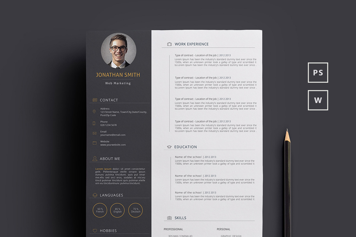 Resume, a Resume Template by BixBar (Photo 1 of 3)