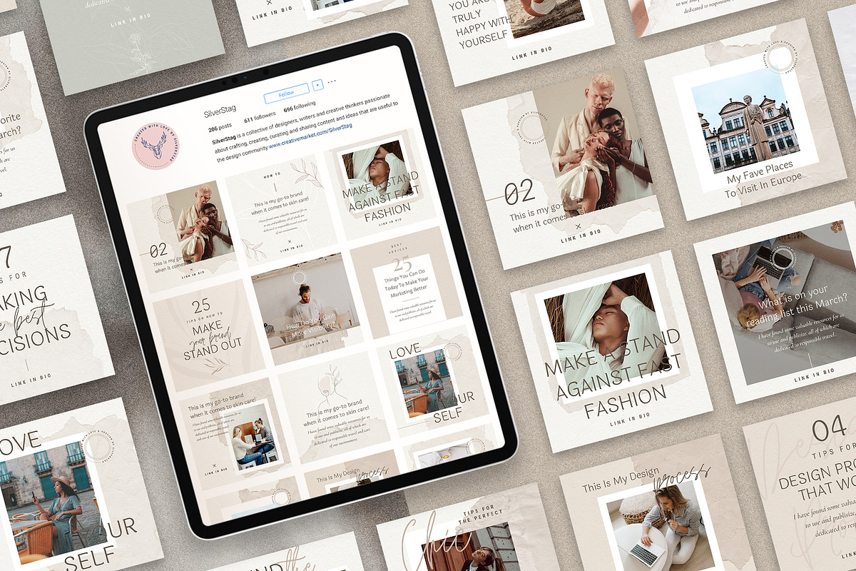 Canva Instagram Posts & Stories Pack, a Social Media Template by SilverStag Type Foundry (Photo 36 of 48)