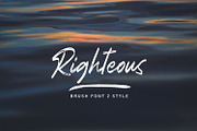 Righteous - Handwritten Typeface, a Script Font by Arendxstudio (Thumbnail 1 of 8)