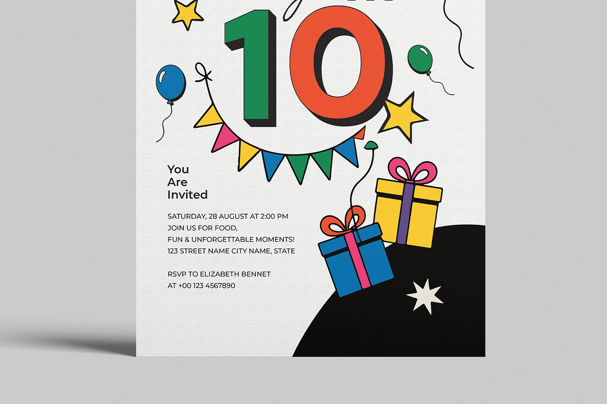 Birthday Flyer Design Template, a Flyer Template by MightyDesign (Photo 5 of 8)
