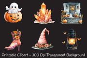 Peach Colored Halloween Clipart, an Illustration by RobertsArt (Thumbnail 2 of 7)
